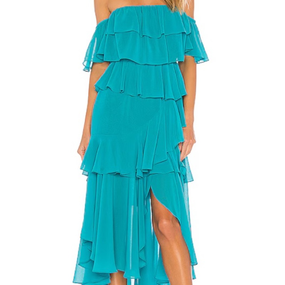 Misa Dalila Dress Turquoise NWT